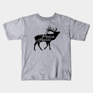 Ponca Arkansas Elk Design Kids T-Shirt